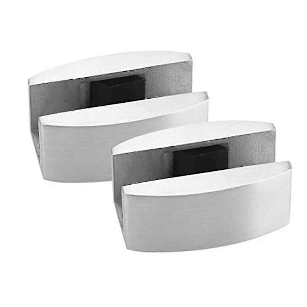 2 stk Gulvguide Glass Skyvedør Rustfritt Stål Gulvguide For Rammeløse Skyvedører G