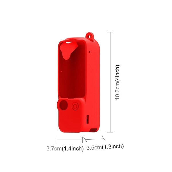 Silicone-etui til Pocket3 Kamera - Multifunktionelt, Praktisk, Beskytter Linse og Kroppen, Rød