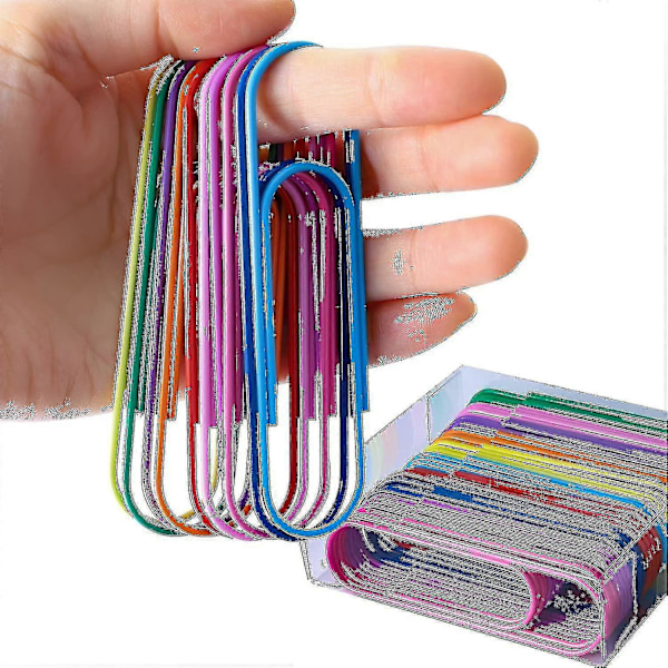 Jumbo Papirclips, 50 stk. 10 cm Store Papirclips Holder - Banmo