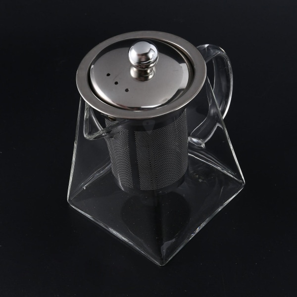 Neliönmuotoinen lasinen teekannu ja infusori, 550 ml borosilikaatti teekannu ja siivilä, kirkaslehtiset teekannut Fo