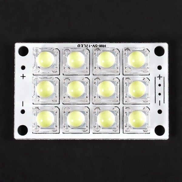 6x Nya DC 3V 5V 12 LED Super Ljusa Vita Piranha LED Kretskort LED-lampor Ljus Yacht