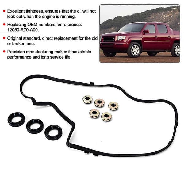 Motorventilkåpa Packningssats Passar för Honda Ridgeline RT 2014 12050-R70-A00 Ersättning