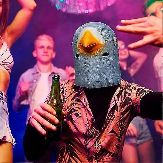 Halloween Nyhet Kyllinghode Maske Kostymefest Hanehode Maske Cosplay Rekvisitter