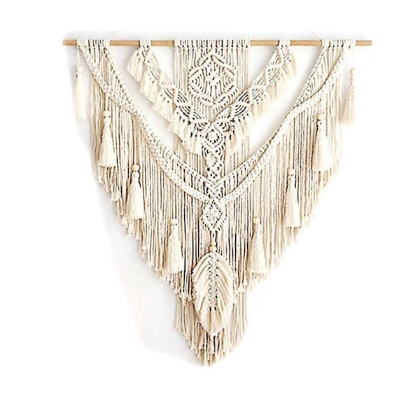 Nordisk Boheme Macrame Vægophæng Vægtæppe Håndvævet Kvast Hjem Vægdekoration Vægtæppe