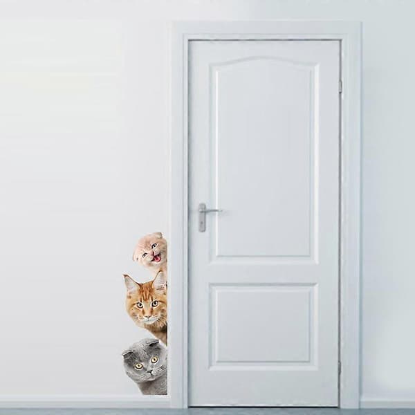 Katt hund veggklistremerke for barnerom