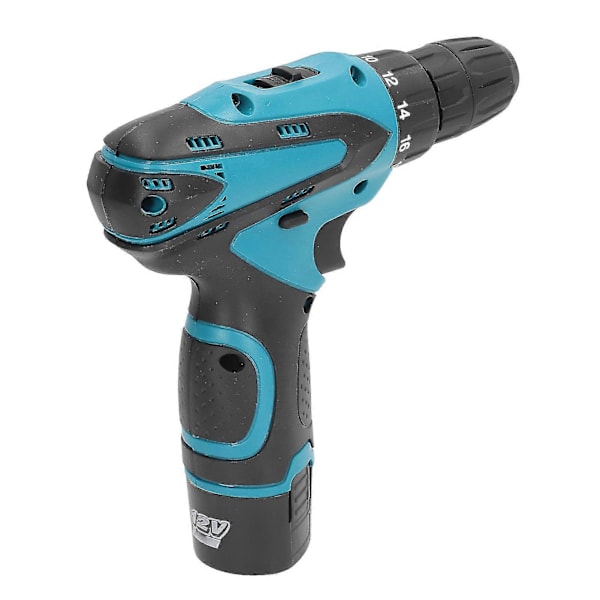 Liten Sladdlös Borrmaskin 12V Elektrisk Skruvdragare Med 2 Batterier Laddare 350inlb Vridmoment 3/8in Chuck 2 Hastigheter Ac110240v Eu-kontakt Banmo