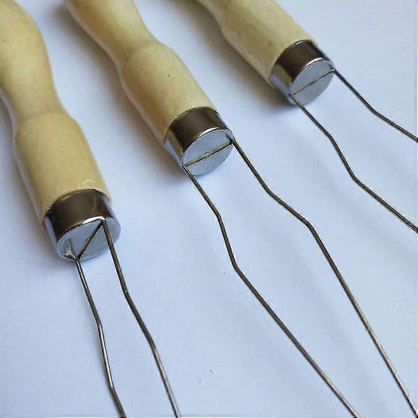 Knappekrok Trehåndtak Wire Loop Trekk Hjelpemidler Knappehjelper Knappassistent Enhet For Menn Kvinner Eldre (3 stk)
