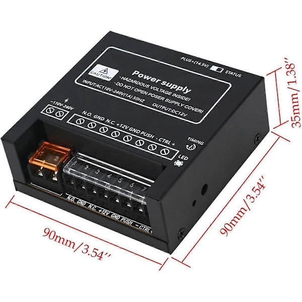 Strömförsörjningskontroller för dörråtkomstsystem Elektriskt lås Intercom Kamerainmatning 110V-240V AC till Utgång 12V DC 4A