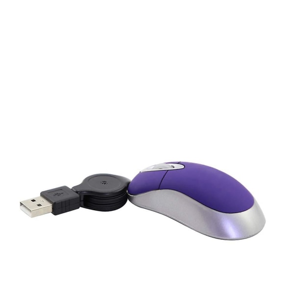 Langallinen mini- USB -hiiri, sisäänvedettävä pieni pieni hiiri 1600 Dpi:n optinen kompakti matkahiiret Windowsille