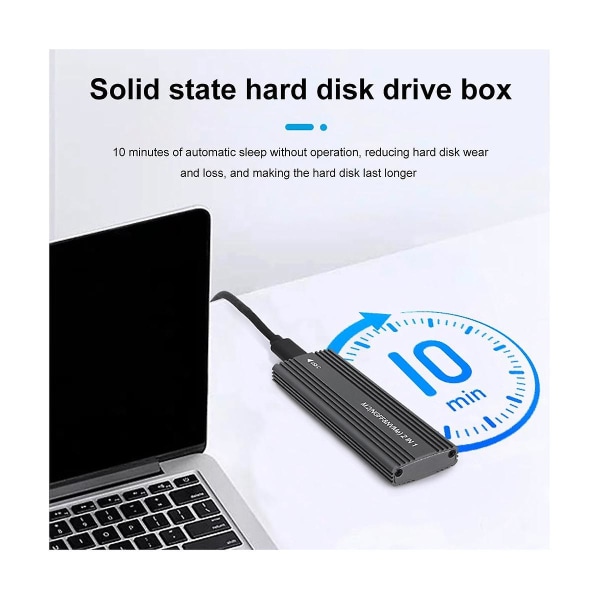 10 Gbps Nvme/sata Dual Protocol Ssd-kotelo SSD- case Box USB 3.1 Tyyppi M.2 Ngff Pcie Ssd Externa