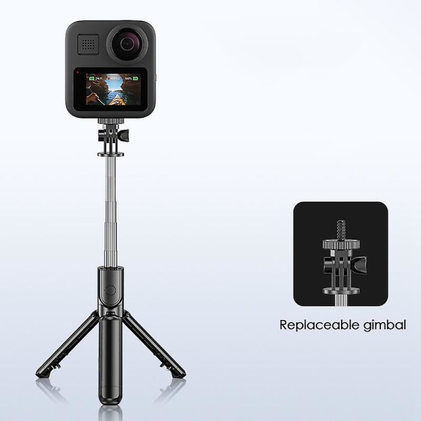 Selvklebende Tripod Mini Selfie Stick Med Avtakbar Bluetooth Fjernkontroll Utskiftbar Ptz Selv