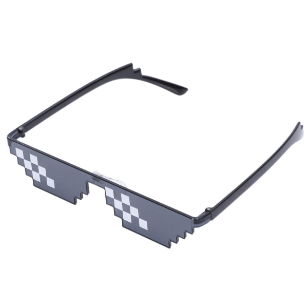 Thug Life Cosplay Sunglasses Hitam Wanita Model Jepang Pixel Untuk Pesta / Cosplay Sunglasses Black 2