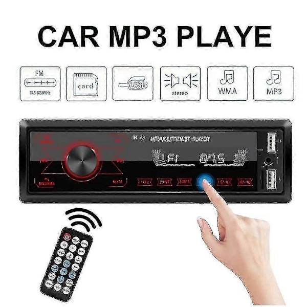 Bil Stereo Bluetooth Touch Screen Bilradio Bluetooth 4x60w 7 Farver