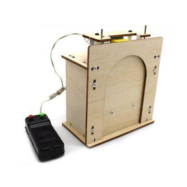 Trähissdörr Nr 1 Självbyggt Hus Garage Modell Elektrisk Dörrsats DIY Teknik Gizmo Leksak