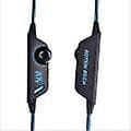 Gaming hodetelefoner med dyp bass, blå