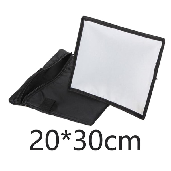 For DSLR-kamera Universal eksternt blitsdeksel Fylllys Bærbar Mini Softbox Takblits 20X30cm