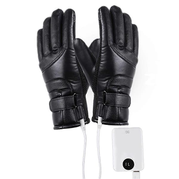 1 Par USB-drivna Universal Motorcykeluppvärmningshandskar med USB-strömbrytare
