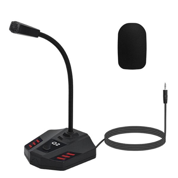 Q2 Desktop Gooseneck Condenser Microphone Xlr Conference Microphone For Meetings/voice/games, 3.5mm