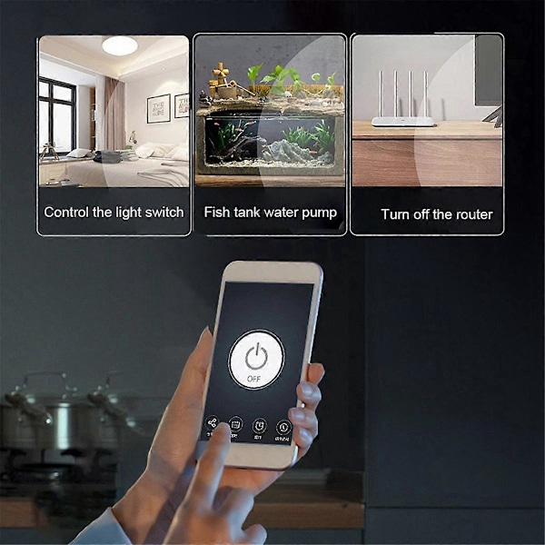 Smart WiFi Relä Switch Modul Kit, Tippande Självlåsande Förreglingsmodul 1-Vägs AC85-250V med Hölje Fjärrkontroll
