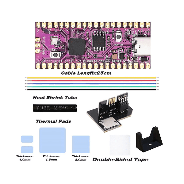 Til Raspberry Picoboot Board Kit+sd2sp2 Pro Rp2040 Dual-core 264kb Sram+16mb Flash Memory Developmentme