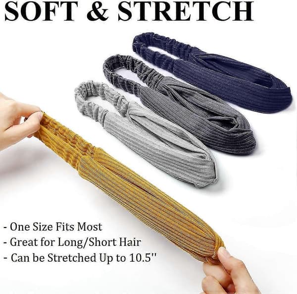 Hårbånd Kvinder Elastisk Hårbånd Boho Twist Bue Hårbånd Hårtilbehør Til Kvinder Piger 8 Pak