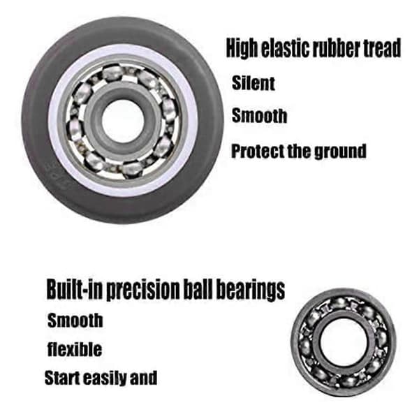 4 st Mini Rullar Möbelrullar Små 25mm Fixerade Rullar Riktade Rörliga Rullar Rörliga C
