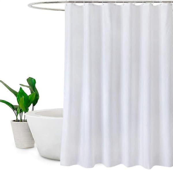 Extra Breda Duschdraperier 240 x 180cm fall/95\"x 72\", Mögelresistent Duschdraperifoder Vattenavvisande, Vit