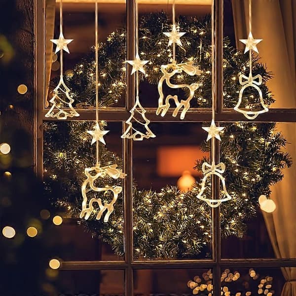 Orlite Varma LED Ljusslinga - Perfekt för Jul, Bröllop & Utomhusdekoration | Inkluderar Gran, Klocka, Älg & Stjärndesign | Batteri/USB-driven