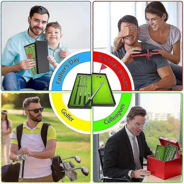 Mini Golfklubba Putter Pennset Låda Nyhet Golfare Dekoration Gåva Skrivbord