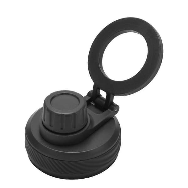 Vakuumisoleret Flaskelåg med Magnetisk Telefonholder Termisk Vandkoplåg til , Sort
