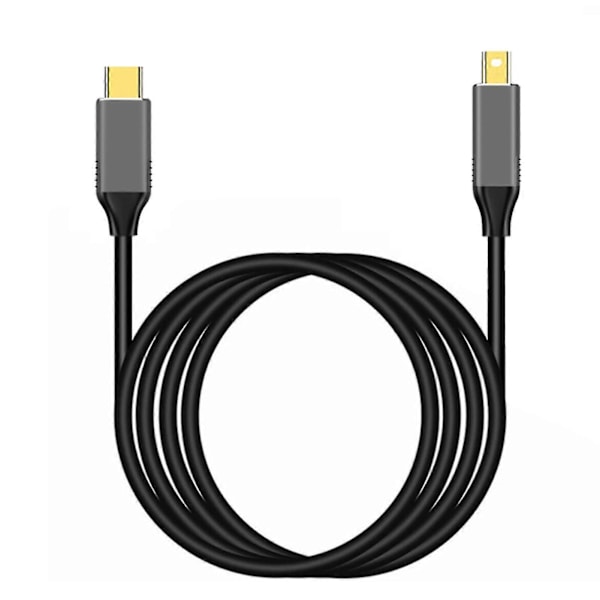 1,8 m 4K USB Typ-C till Mini Displayport 1,8 m för Thunderbolt 3 DP Kabeladapter
