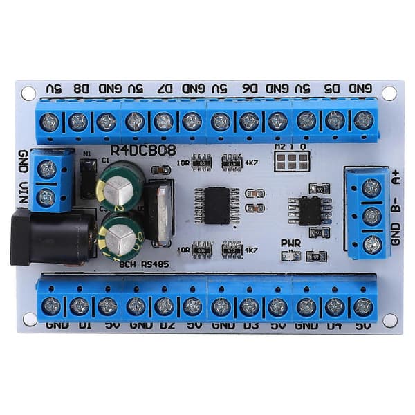 8-kanals RS485 sensormodul for papirløs opptaker PLC (6-24V)
