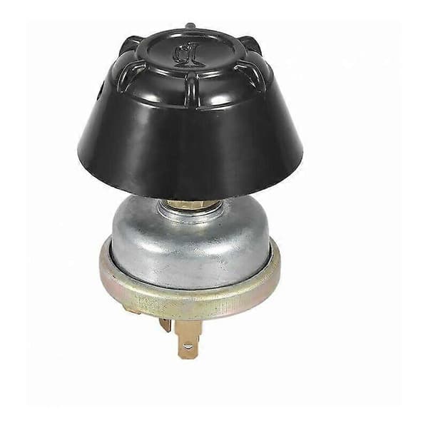 Traktorbryter, 12V Vanntett Lys/Hornbryter Metall Trykknapp for Massey Ferguson Traktor (Sølv + Svart)