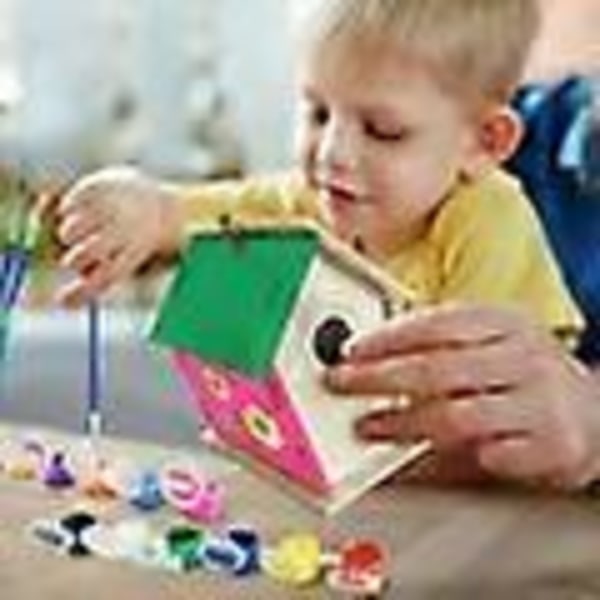 Pyssel Fågelholk för Barn, DIY Fågelholk för Barn med 3 Fågelholkar, Pyssel för Barn 8 År Måla Själv, Spel för Flickor 10 År 6 År Gammal