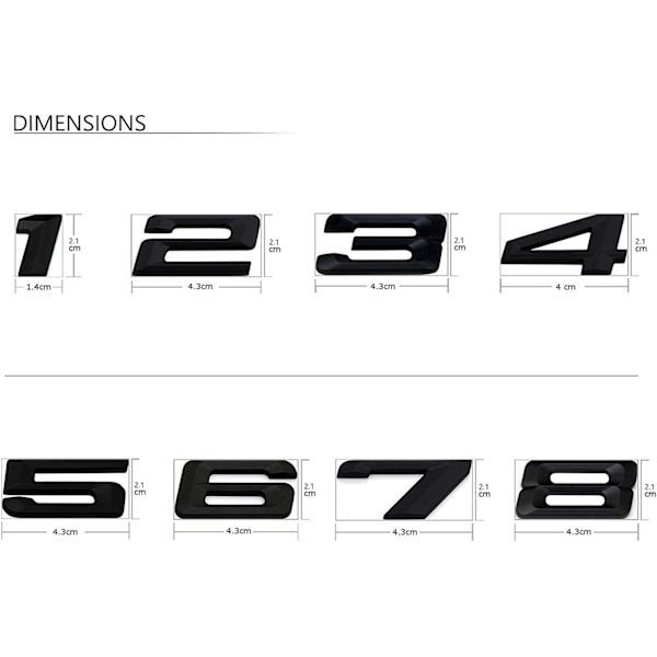 Svart blank emblemlogo for bakluke, kompatibel med 320d - Forvandle bilen din