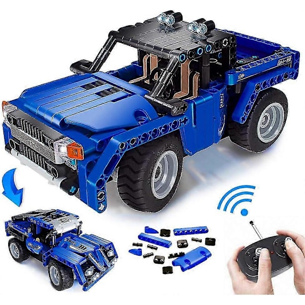 Fjärrkontroll Byggsatser, STEM-leksaker för pojkar/flickor 6-12 år, Pedagogiskt byggset för Pickup eller Racingbilmodell, Bästa födelsedagspresenterna