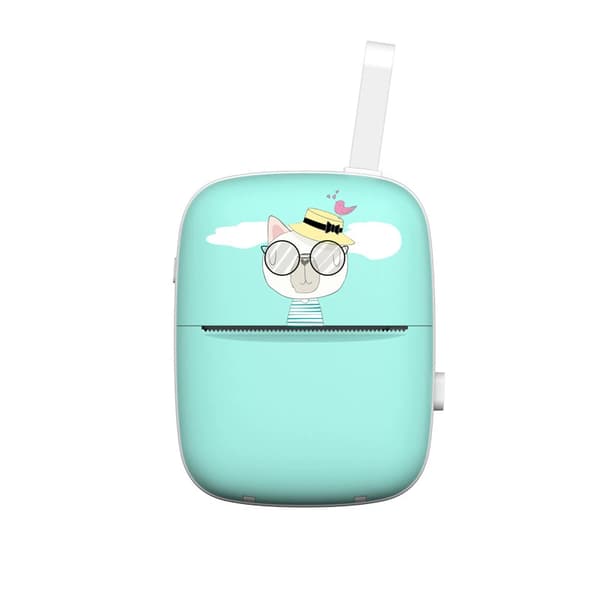 Feil spørsmål-skriver, feil spørsmål-sorteringsartefakt, bærbar student-skriver, Bluetooth mini-skriver (blå)