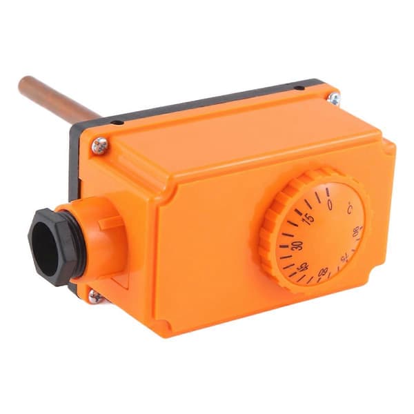 G1/2 Hankontakt Varmvattenrör Termostat Temperaturregulator 90 Celsius Högtemperaturstart