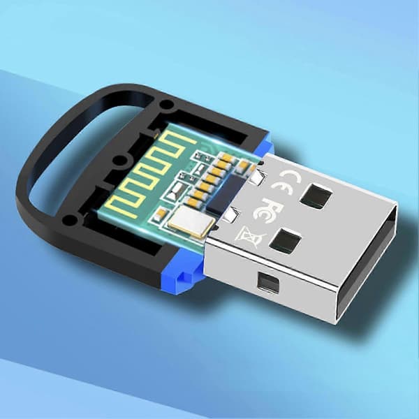 Bluetooth 5.1-adapter 3 Mbps sterk stabilitet stasjonsfri Bluetooth-sender datamaskin USB-adapter