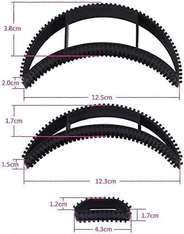 5 stk. Volume Inserts Hårklemme, Plast Bump it UP & Down Insert Fixer Kam Hårstylingværktøj
