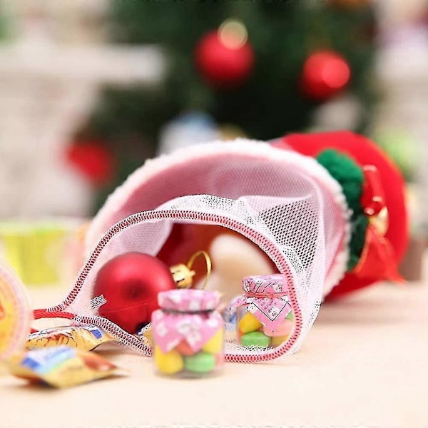 10 st julgodis Röda Stövlar Skor Tomte Present Strumpor Snacks Penna Behållare Påsar Hem