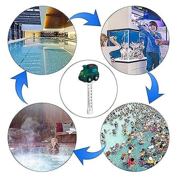 Badkarstemperatursensor, Pooltermometer med rep, Pro-dammtermometer, Flytande hajvattentermometer