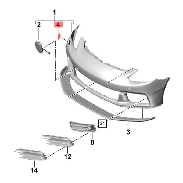 2 stk. Frontfanger Lyktevasker Dys Sprøytedeksel for 17-20 971807753G2X 971807754G2X