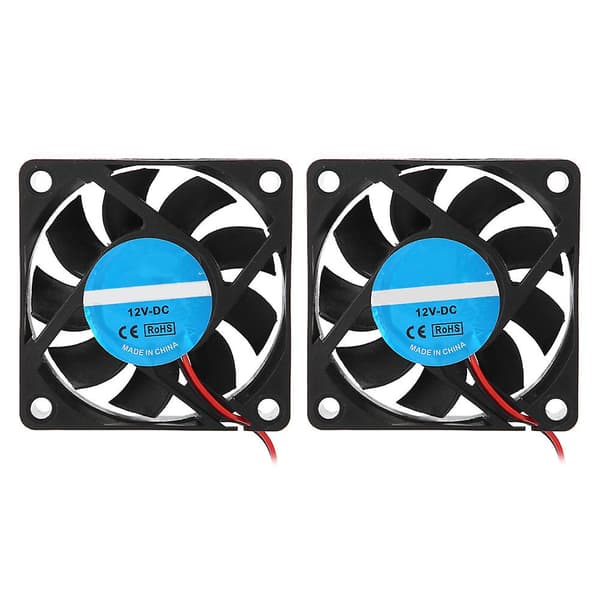 2 stk. DIY 6015 Køleventilator til 3D-printer - 12V, 2500-6000 RPM, 13CFM