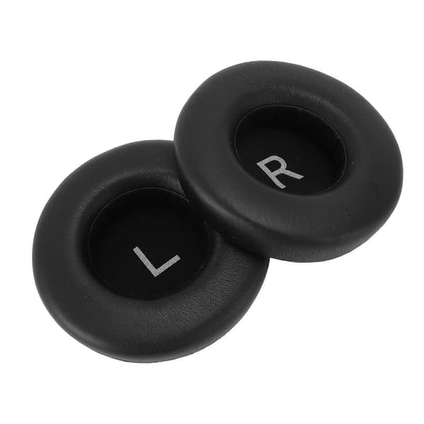 1 par headset ørepuder PU læder blød svamp tykke fleksible glatte ørepuder til headset reparation udskiftning sort