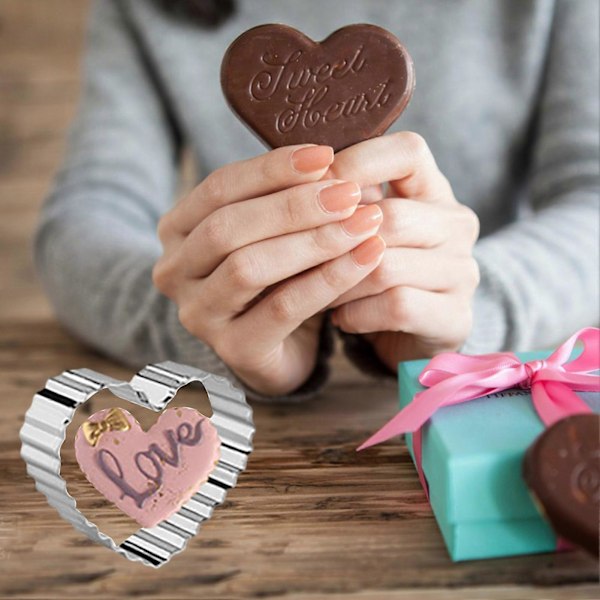 12 stk Kakeformer i Ulike Former, Matkvalitets Rustfritt Stål, Ingen Deformasjon, Polert, Varmebestandig, Bryllup, Nyttår, Bursdag, Kjeks, DIY-Former
