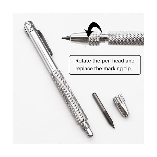 5-pack Tungstenkarbid-graver med magnet, universell aluminiumgraverings penna för glas/keramik/metall
