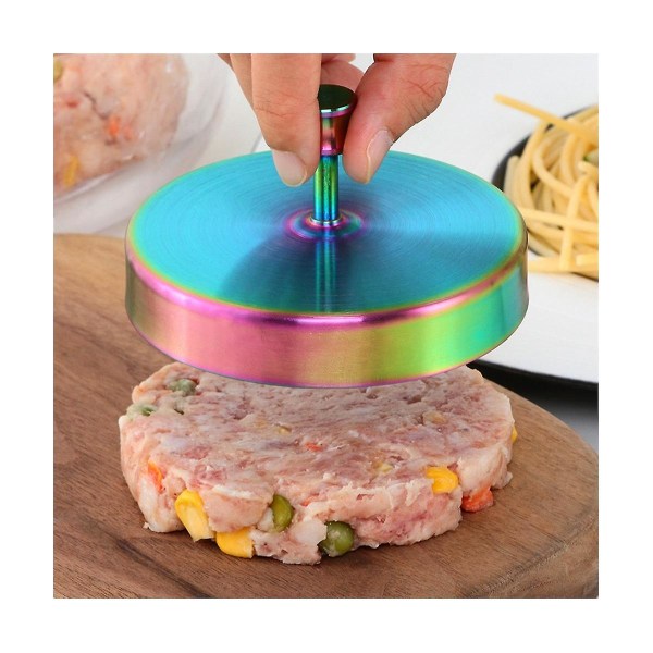 Rustfrit Stål Non-Stick Fyldt Hamburger Oksekødspresseform Party Bbq Maker Form Grill Køkken