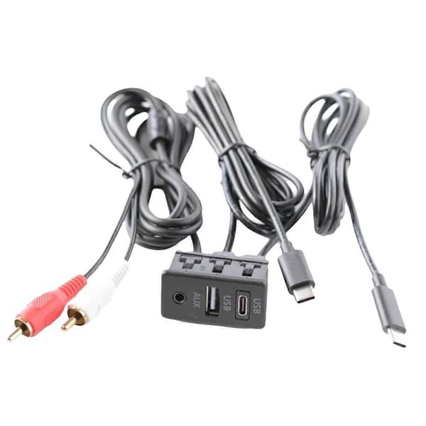 Auton Android-navigointilaitteen AUX-paneeli TYPEC+ -tulo Kaksois-USB+AUX-liitäntäpaneelin jatkokaapeli