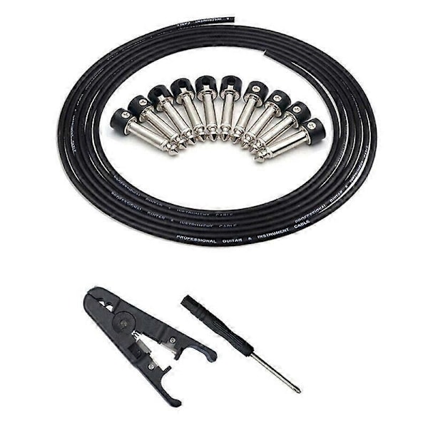 Lödfria kontakter för gitarrkabel DIY-kit för gitarrpedalpatchkabel